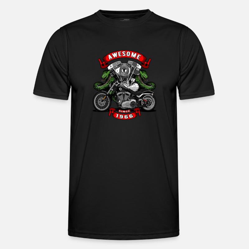 Awesome since 1966, Biker Geburtstag Männer Funktions-T-Shirt