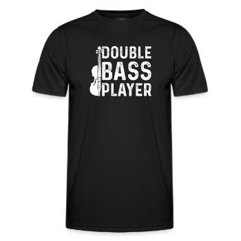 Contrebassiste - Contrebasse Contrebasse - T-shirt sport Homme - noir - Devant - AI Model Male 178 dark (178cm)