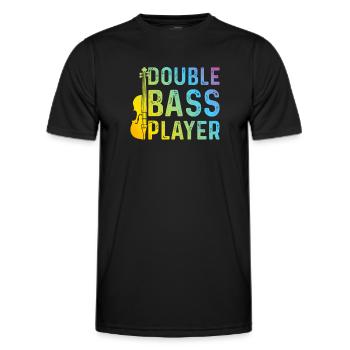 Double Bass Player - Double Bass Contrabass - Männer Funktions-T-Shirt - Schwarz - Vorne - AI Model Male 178 dark (178cm)