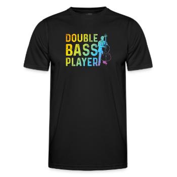 Contrabass Double Bass Player - Double Bass Player - Männer Funktions-T-Shirt - Schwarz - Vorne - AI Model Male 178 dark (178cm)