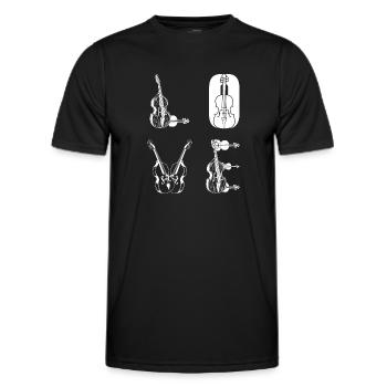 Contrebasse LOVE Contrebassiste Contrebasse Contrebasse Ins - T-shirt sport Homme - noir - Devant - AI Model Male 178 dark (178cm)