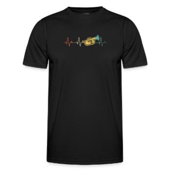Flugelhorn Flugelhorn player Flugelhorn player - Men's Functional T-Shirt - black - Front - AI Model Male 178 dark (178cm)