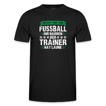 Fußball Trainer Sport Fussballtrainer Geschenk - Männer Funktions-T-Shirt - Schwarz - Vorne - AI Model Male 178 dark (178cm)