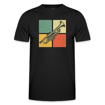 Trumpet Trumpet Player Trumpeter - Men's Functional T-Shirt - black - Front - AI Model Male 178 dark (178cm)