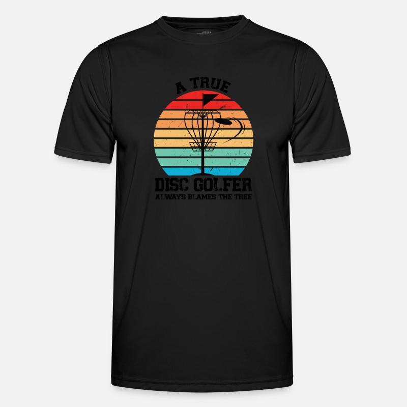 Discgolfer Discgolf Discgolfing Geschenk - Männer Funktions-T-Shirt - Schwarz