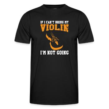Violoniste si je ne peux pas apporter - T-shirt sport Homme - noir - Devant - AI Model Male 178 dark (178cm)