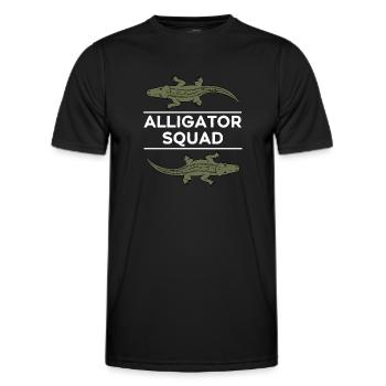 Aligator Squad Wildtier Sumpfkrokodilabenteuer - Männer Funktions-T-Shirt - Schwarz - Vorne - AI Model Male 178 dark (178cm)