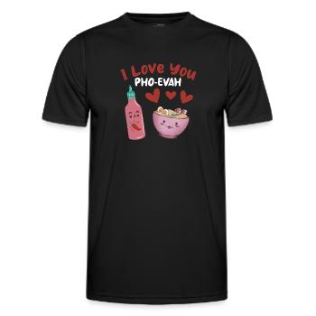 I Love You Pho-Evah Pho Suppenliebhaber - Männer Funktions-T-Shirt - Schwarz - Vorne - AI Model Male 178 dark (178cm)