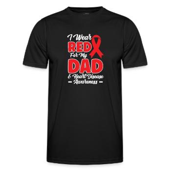 Maladie cardiaque - T-shirt sport Homme - noir - Devant - AI Model Male 178 dark (178cm)
