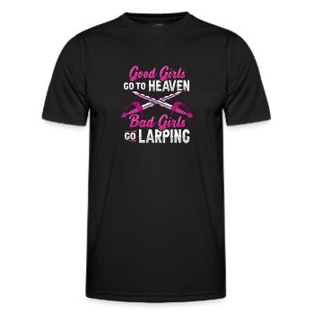 LARP RPG Rollenspieler - Männer Funktions-T-Shirt - Schwarz - Vorne - AI Model Male 178 dark (178cm)