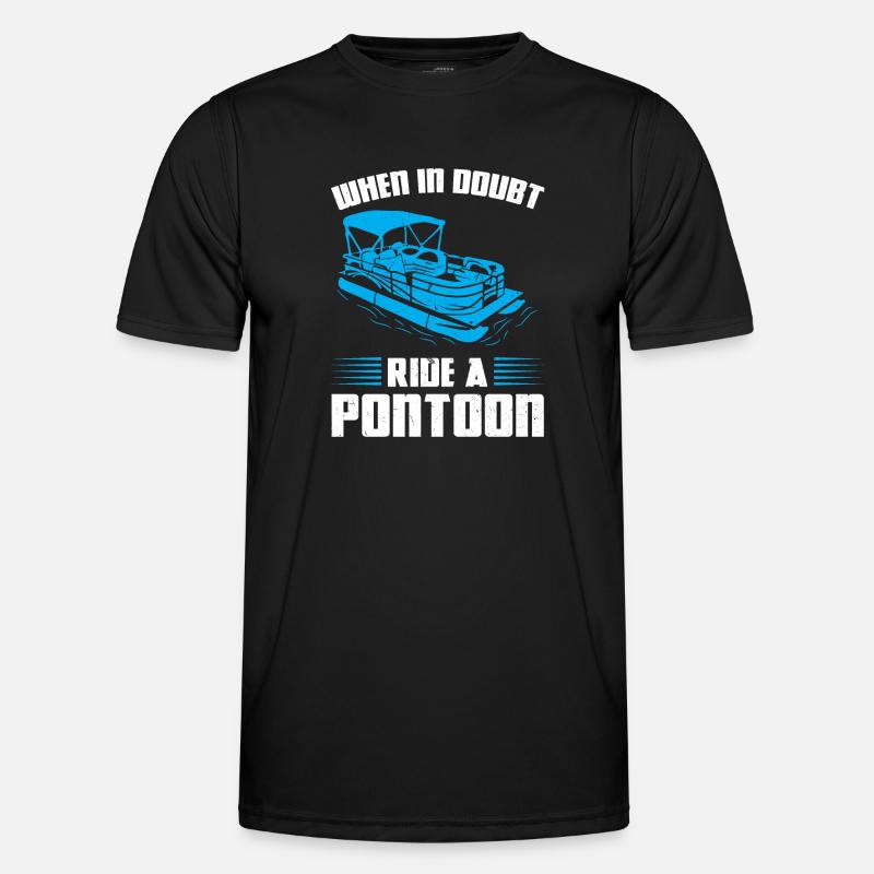 Ponton Pontonierboot Geschenk - Männer Funktions-T-Shirt - Schwarz