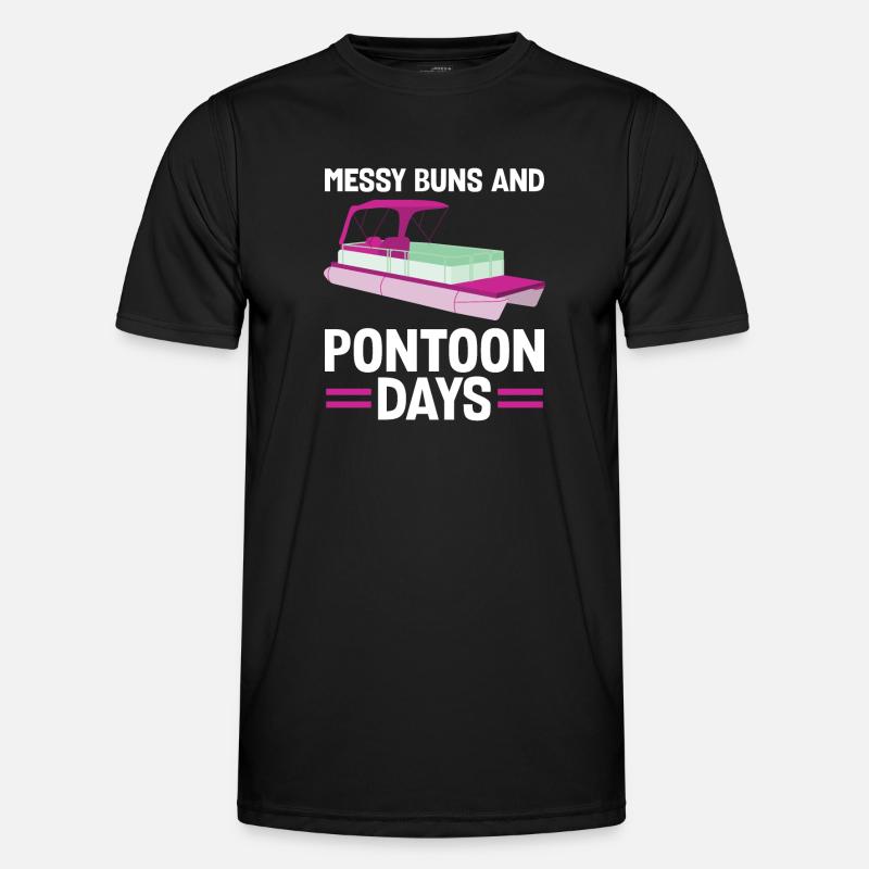 Ponton Pontonierboot Geschenk - Männer Funktions-T-Shirt - Schwarz