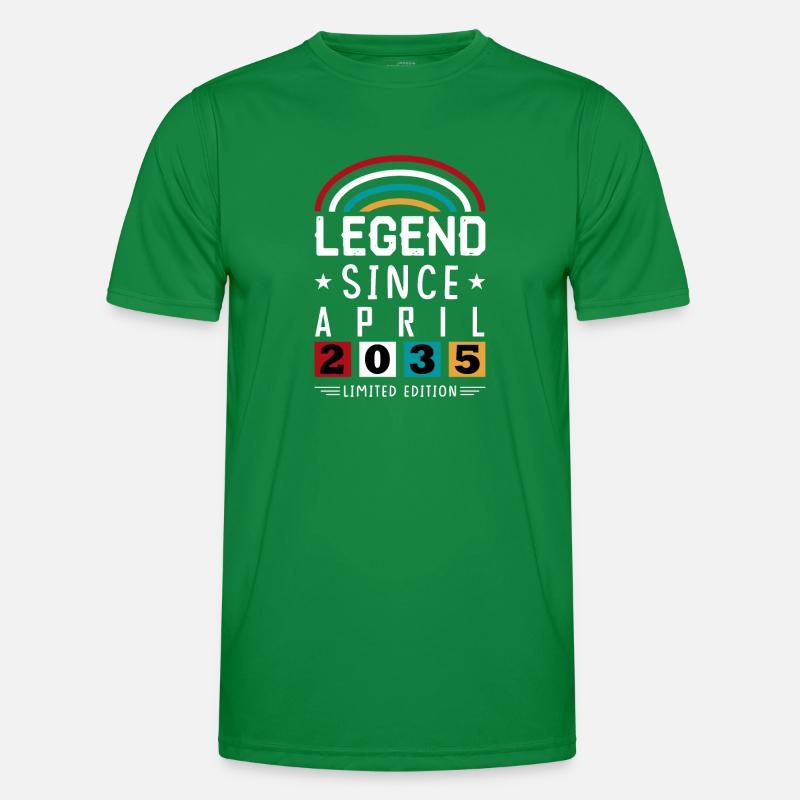 2035 Legend Since Geburtstag Geschenk April Männer Funktions-T-Shirt