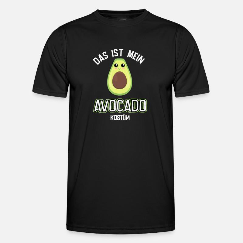 Karneval Kostüm Avocado - Männer Funktions-T-Shirt - Schwarz