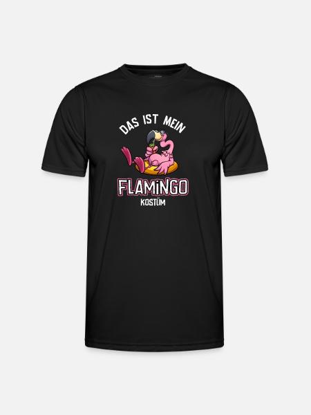 Karneval Kostüm Flamingo - Männer Funktions-T-Shirt - Schwarz