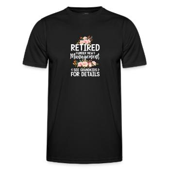 Retirement Pension Pensioner Pensioner Pension Gift - Men's Functional T-Shirt - black - Front - AI Model Male 178 dark (178cm)