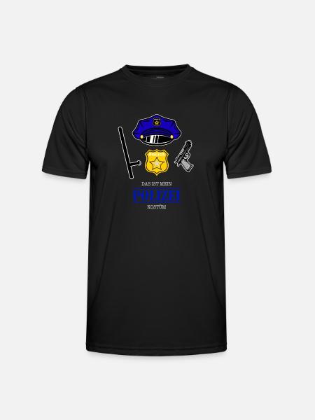 Carnival Costume Police - Men's Functional T-Shirt - black