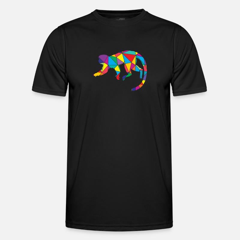 Affe Polygon Low Poly Wild Animal Männer Funktions-T-Shirt