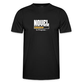 Author - Men's Functional T-Shirt - black - Front - AI Model Male 178 dark (178cm)