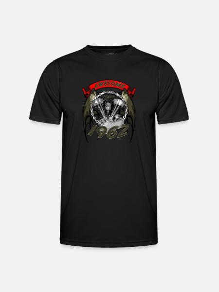 Awesome since 1962, biker's birthday - Men's Functional T-Shirt - black