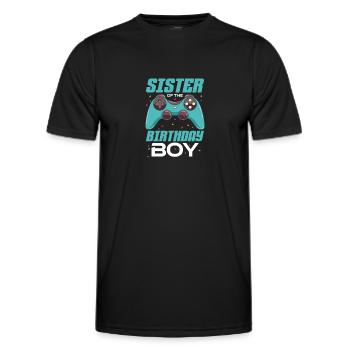 Schwester - Männer Funktions-T-Shirt - Schwarz - Vorne - AI Model Male 178 dark (178cm)