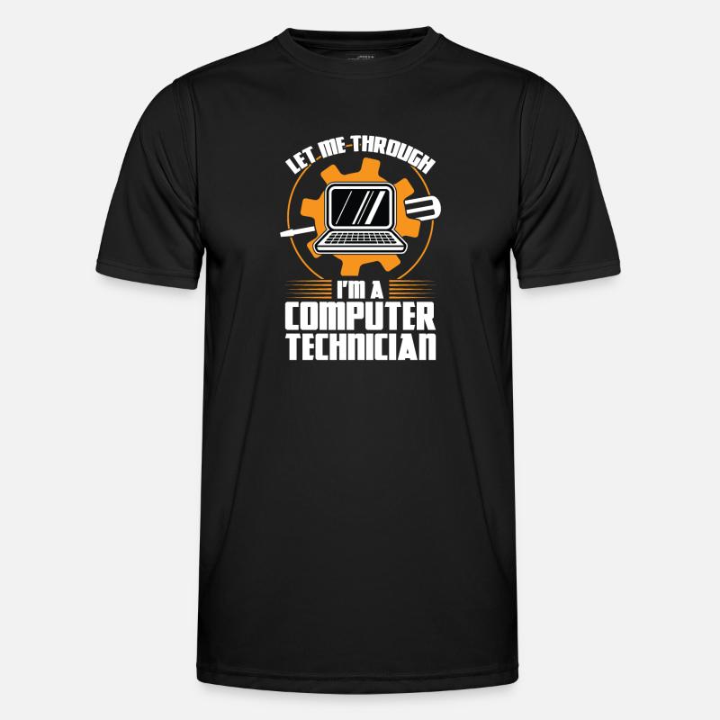 Technischer Support Computertechniker Technischer - Männer Funktions-T-Shirt - Schwarz