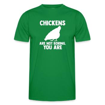 Hühnerhaltung Tierhaltung Geschenk - Männer Funktions-T-Shirt - Kelly Green - Vorne - AI Model Male 178 dark (178cm)