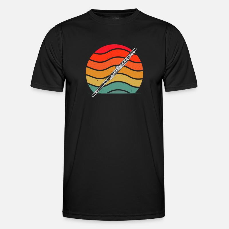 Querflöte Querflötenspieler Querflötist - Männer Funktions-T-Shirt - Schwarz