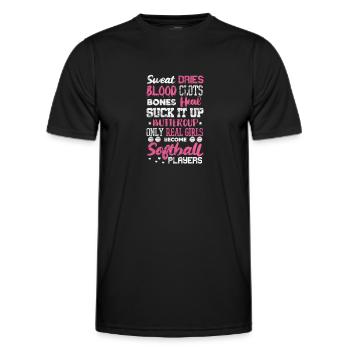 Softball - Männer Funktions-T-Shirt - Schwarz - Vorne - AI Model Male 178 dark (178cm)
