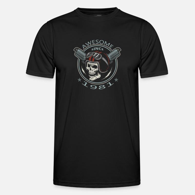 Awesome since 1981, Biker Geburtstag Männer Funktions-T-Shirt