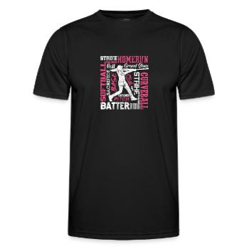 Softball - Männer Funktions-T-Shirt - Schwarz - Vorne - AI Model Male 178 dark (178cm)