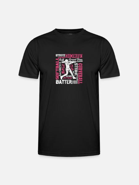 Softball - Männer Funktions-T-Shirt - Schwarz