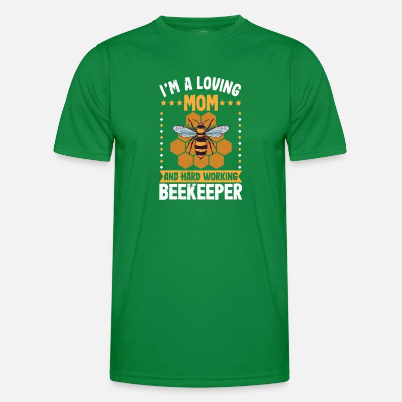 Imker bin mutter und imkerin bienenzüchter Männer Funktions-T-Shirt