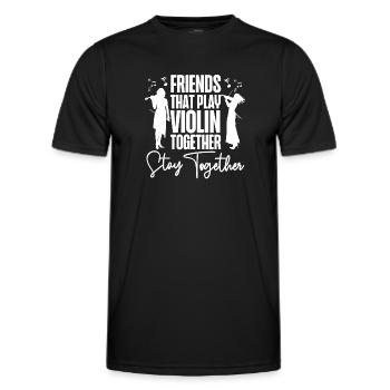 Violon Violoniste Besties Buddies - T-shirt sport Homme - noir - Devant - AI Model Male 178 dark (178cm)
