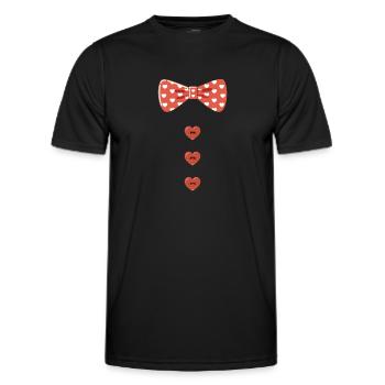 Carnival Costume Kölle Alaaf Cologne Fly with Heart - Men's Functional T-Shirt - black - Front - AI Model Male 178 dark (178cm)