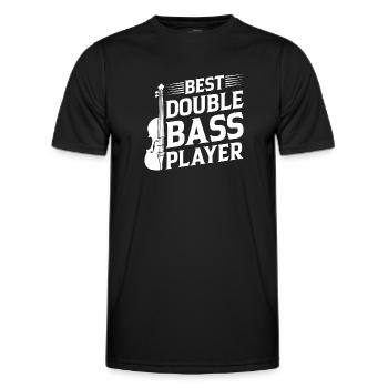 Contrabass Player Musician - Best Double Bass Play - Männer Funktions-T-Shirt - Schwarz - Vorne - AI Model Male 178 dark (178cm)