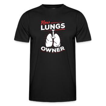 Lungen Besitzer Spenderunge Lungen Krebs Überleben - Männer Funktions-T-Shirt - Schwarz - Vorne - AI Model Male 178 dark (178cm)