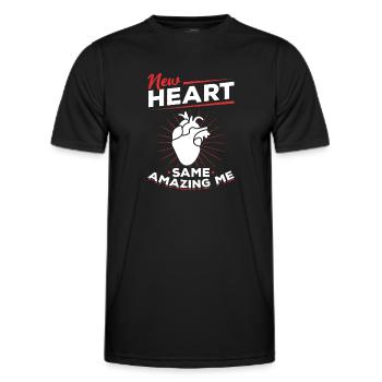 Transplantation cardiaque Nouveau cœur Même Incroyable moi - T-shirt sport Homme - noir - Devant - AI Model Male 178 dark (178cm)