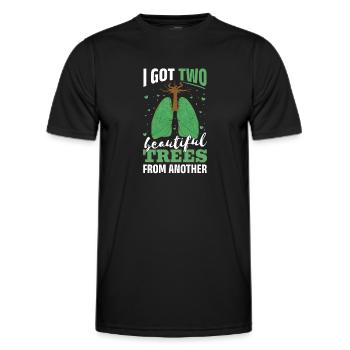 Lung Surgery Donor Lung Transplant - Men's Functional T-Shirt - black - Front - AI Model Male 178 dark (178cm)