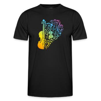 Double Bass Player Double Bassist - Double Bass In - Men's Functional T-Shirt - black - Front - AI Model Male 178 dark (178cm)