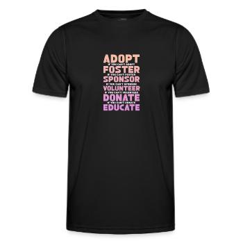 Tierrettung - Männer Funktions-T-Shirt - Schwarz - Vorne - AI Model Male 178 dark (178cm)