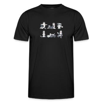Yoga Husky - Men's Functional T-Shirt - black - Front - AI Model Male 178 dark (178cm)