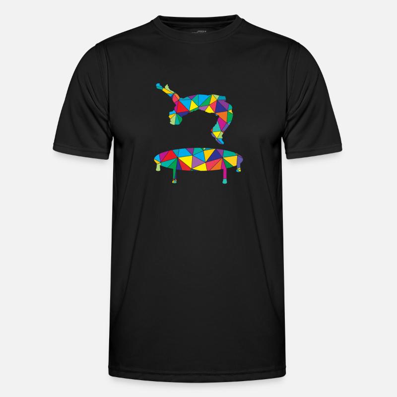 Trampoline Polygon - Men's Functional T-Shirt - black