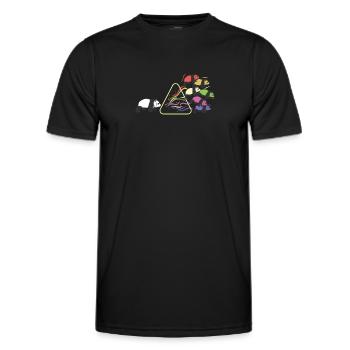 Panda Prisma Regenbogen Licht Lustig Physik - Männer Funktions-T-Shirt - Schwarz - Vorne - AI Model Male 178 dark (178cm)
