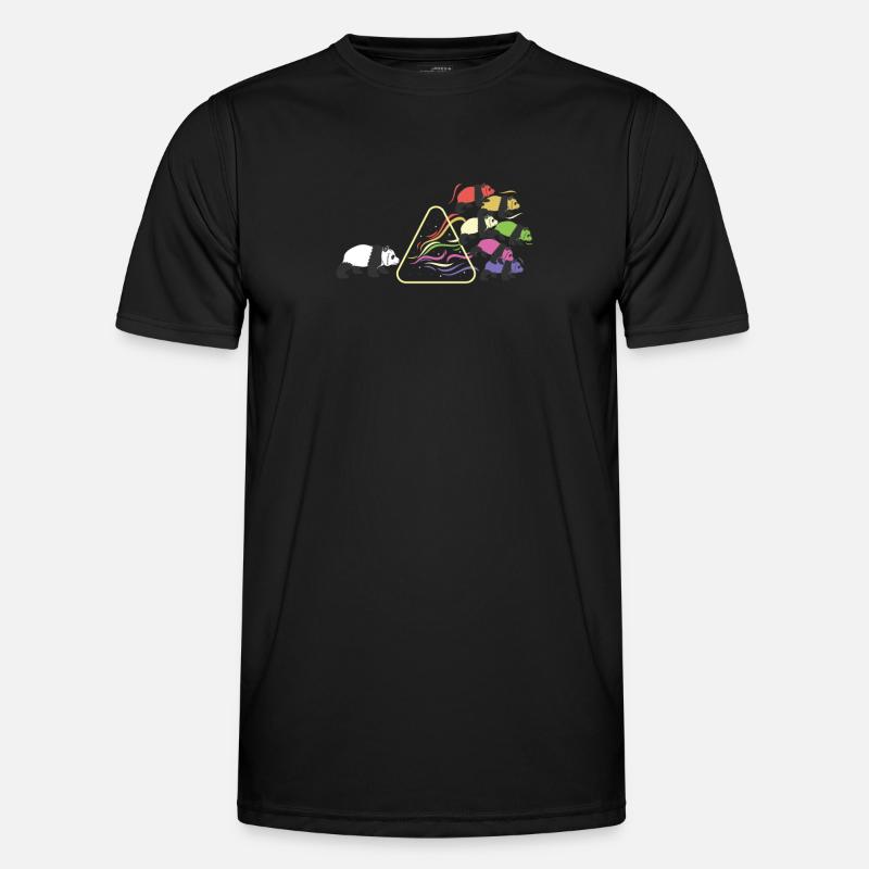 Panda Prism Rainbow Light Funny Physics Men's Functional T-Shirt