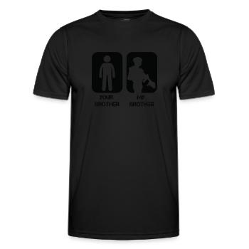 Your Brother My Brother Is in Military Proud Army - Men's Functional T-Shirt - black - Front - AI Model Male 178 dark (178cm)