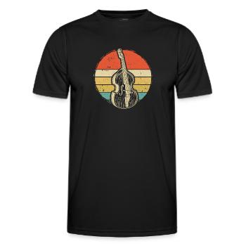 Double bass Double bass player Double bass player - Men's Functional T-Shirt - black - Front - AI Model Male 178 dark (178cm)