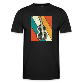 Double bass Double bass player Double bass player - Men's Functional T-Shirt - black - Front - AI Model Male 178 dark (178cm)