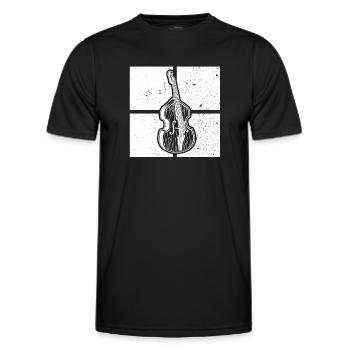 Double bass Double bass player Double bass player - Men's Functional T-Shirt - black - Front - AI Model Male 178 dark (178cm)