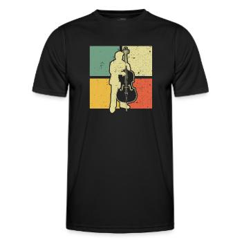 Double bass Double bass player Double bass player - Men's Functional T-Shirt - black - Front - AI Model Male 178 dark (178cm)